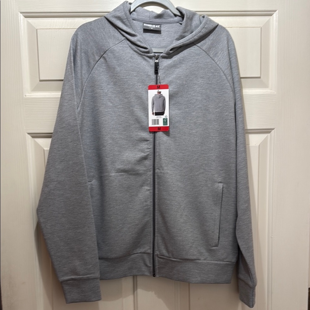 32 Degrees Gray Zip-Up Hoodie with Pockets Men’s Si3 Medium NEW